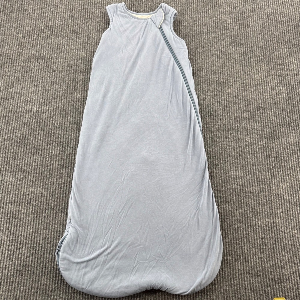Kyte Baby Medium Slate Blue Bamboo 2.5 TOG Quilted Sleep Bag Wearable Blanket